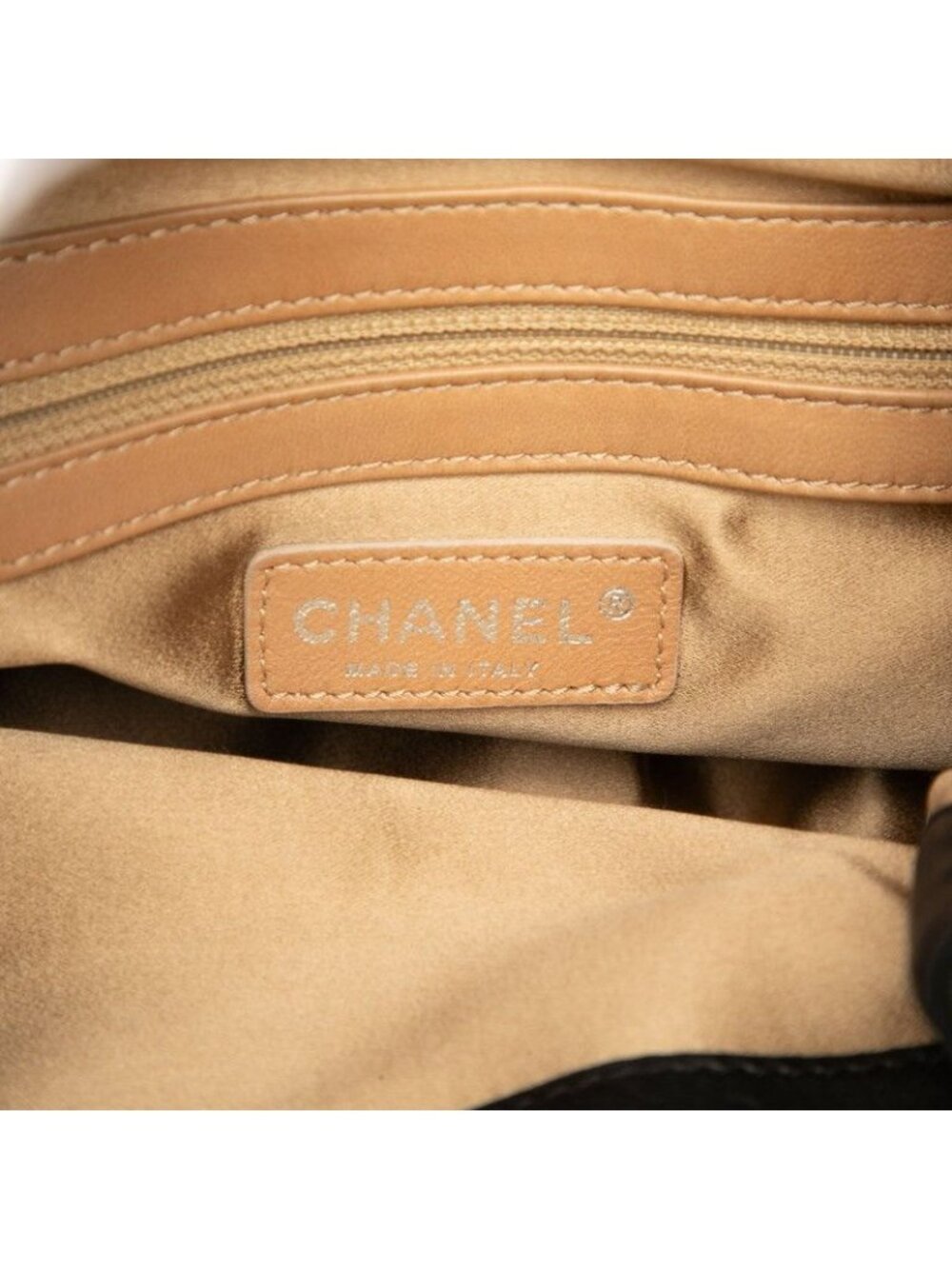 ★SOLD★ Chanel CC Logo Fringe Chain Shoulder Bag Black Leather - Picture 5 of 7